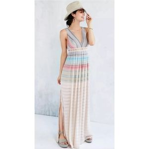 UO Urban Outfitters Ecote Sanibel Rainbow Maxi Dress Size 8